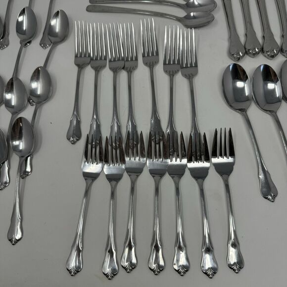 51 Pc Towle Supreme Cutlery Stainless Japan Flatware Set - Picture 6 of 10